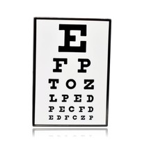 Eye Vision Exam Chart Enamel Pin - £8.00 GBP