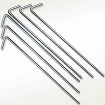 6 Pack 7&quot; Steel Metal Tent Stakes for Camping and Survival Kits - £5.22 GBP