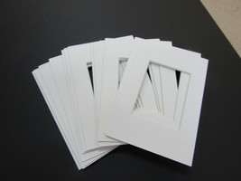 Picture Frame Mat 4x6 for small photo or ACEO ivory white mats SET OF 12 - £7.19 GBP