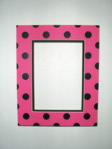 Picture Framing Mat 16X20 for 11x14 photo Polka Dot Hot Pink and Black - £11.78 GBP