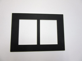 Picture Framing Mats 5x7 for 2 ACEO openings Black mats white core SET OF 10 - £3.91 GBP