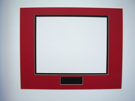Picture Framing Mat 16x20 for 11x14 photo Red and Black liner with multi opening - £11.83 GBP
