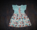 NEW Boutique Floral Sleeveless Baby Girls Ruffle Dress 6-12 Months - £10.34 GBP