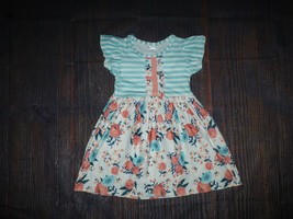 NEW Boutique Floral Sleeveless Baby Girls Ruffle Dress 6-12 Months - £10.32 GBP