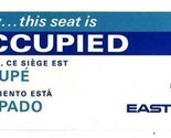 Eastern Airlines This Seat is Occupied / These Seats Are Reserved Card 1967 - £15.55 GBP