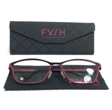 FYSH Brille Rahmen 3610 845 Mattschwarz Weinrot Cat Eye Full Rim 58-17-140 - $148.48