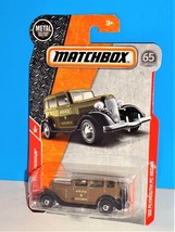 Matchbox 2018 MBX Rescue #55 &#39;33 Plymouth PC Sedan Brown POLICE - £2.51 GBP