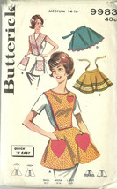 Butterick Sewing Pattern 9983 Misses Womens Apron Size 14 16 Medium Used Vintage - £7.99 GBP