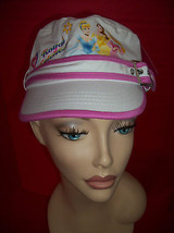 Disney Princesses Girl Clothes OSFM Princess Royal Cuteness White Pink Visor Hat - £9.54 GBP