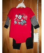 Disney Baby Clothes 6M-9M Mickey Mouse Creeper Outfit Red Newborn Black ... - €12,10 EUR