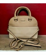 Kate Spade Two Tone Pebbled Tan Cream Color Block Two Handle Cross Body Bag - $79.16