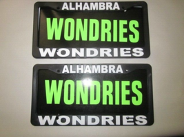 Pair of 2X Alhambra Wondries Toyota License Plate Frame Dealership Plastic - $18.32