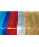 Hair Scrunchie Metallic Spandex Fabric Scrunchies by Sherry Red Blue Pin... - £6.25 GBP