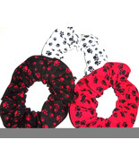 Hair Scrunchie Dog Cat Paw Prints Fabric Scrunchies by Sherry - £5.41 GBP+