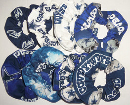 Dallas Cowboys Hair Scrunchies by Sherry Navy White Glow Camo Fabric Tie... - $6.99