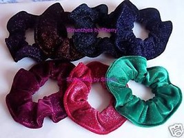 Hair Scrunchie Sparkling Glitter Velvet Tie Ponytail Holder Scrunchies b... - £6.31 GBP