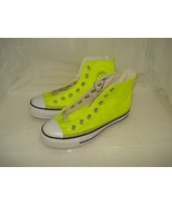 Converse Chuck Taylor Hi Top Sneakers 2006 Neon Yellow Tennis Ball Fabri... - $137.05 CAD