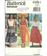 Butterick Sewing Pattern 6861 Misses Womens Flared Skirt Slip Size 6 8 1... - £7.97 GBP