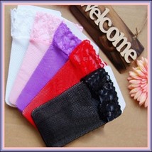Stretch Silk Fishnet Ultra Thin Lace Top Pair Thigh High Stockings Five Colors image 3