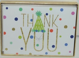 Caspari 88600 48 Party Hats 8 Thank You Notes and Envelopes Blank Inside image 1