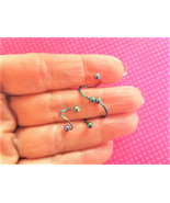 Rainbow metal twist cartilage eyebrow set of 3 - €7,67 EUR