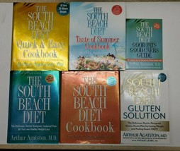 6 South Beach Diet Books Arthur Agatston Low Car Carbohydrates Recipes Heart - £19.46 GBP