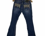 Miss Me Jeans Womens 26 Blue Denim Signature Boot Cut Stretch Rhinestone... - $26.70