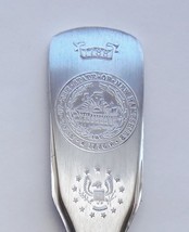 Collector Souvenir Spoon USA New Hampshire 1788 Great Seal Coat of Arms Large - £10.22 GBP