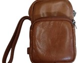 Boulder Ridge Brown Leather Two Pocket Camera Bag - £17.07 GBP