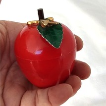 Vtg Red Apple Sewing Kit Plastic with Straight Pins United Device Corp USA 50s - £15.04 GBP