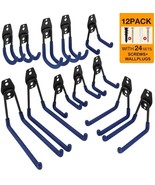 Garage Hooks,Steel Garage Storage Hooks Utility Double Hooks (12 Pack, B... - £13.69 GBP