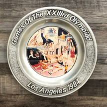 Vintage 1984 Olympic Pewter Plate Games of the 23rd Olympiad Los Angeles Limited - £16.82 GBP