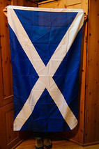 St Andrews Cross Scotland Scottish Flag 3x5 FT NEW with golden metal grommets - £6.34 GBP
