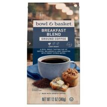BOWL AND BASKET BREAKFAST BLEND LIGHT ROAST GROUND COFFEE 12OZ - $10.99