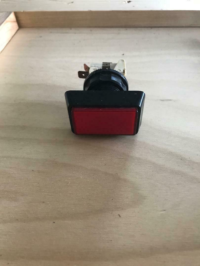 SLOT MACHINE RED UNLABELED BUTTON, 2&quot;X1.25&quot; BASE - $12.99