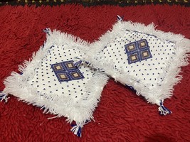 Rare Piece-wool pillow-Hand made pillow-Decorative pillow-Wool stitching-  - $49.99
