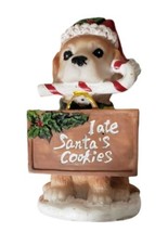 I Ate Santa&#39;s Cookies 4.5&quot; Christmas Dog Figurine - $14.25