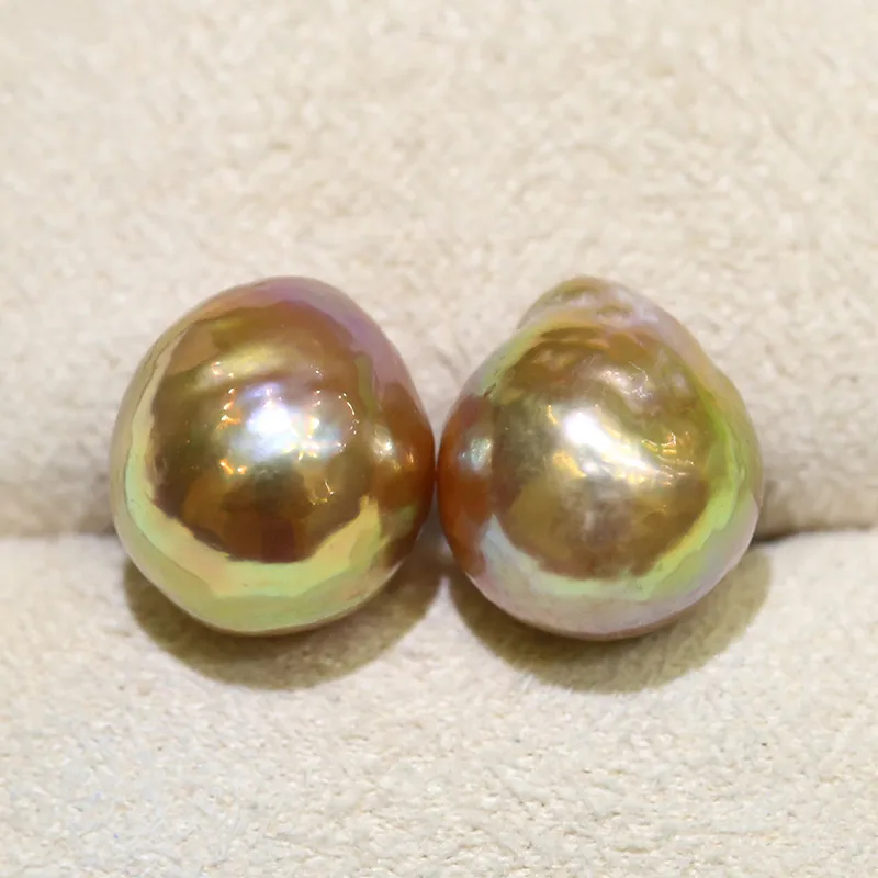 high quality Edison natural pearl round drop beads baroque irregular pearl for j - $77.41