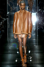 NWOT Tom Ford Brown Leather Zipper Skirt - Spring 2014 $2285 sz 38 US 6 - $435.00