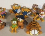 Garfield Figures Lot Of 11 Vintage Toys T6 - $19.79