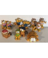 Garfield Figures Lot Of 11 Vintage Toys T6 - £15.77 GBP
