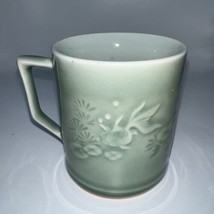 Celadon Goldfish Mug Koi Fish Design Beautiful Glaze - £14.17 GBP