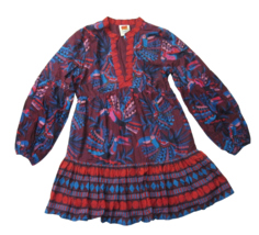 NWT FARM Rio x Anthropologie Toucan Printed Mini in Red Blue V-Neck Dress M $198 - £109.61 GBP