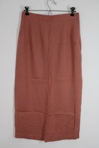 Vtg Ellen Figg 10P Rayon Linen Midi Pencil Straight Skirt - $25.64