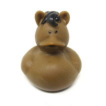 Brown Horse Rubber Duck 2&quot; Braided Black Mane Duckie Ducky Cowboy Squirter     C - £6.68 GBP