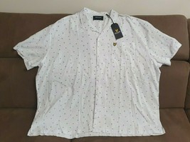 NEW Genuine Lyle &amp; Scott 4XL Printed Resort Shirt with tags SW1204VX White 4 XL - £51.52 GBP
