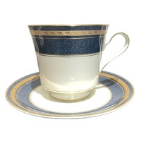 Mikasa Japan Grande Ivory Blue IMPERIAL LAPIS- Set Of 4 Footed Cups And ... - £19.45 GBP