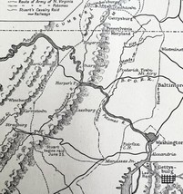Map 1942 Gettysburg Campaign Civil War 5.5 x 9&quot; Military History Ephemer... - €17,35 EUR
