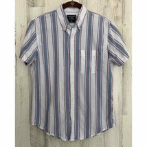 Abercrombie &amp; Fitch Men’s Button Up Shirt Size Small Blue Pink Stripe - £11.82 GBP