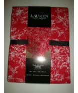 New LAUREN Ralph Lauren 60 x 120&quot; Tablecloth Red with White Winter Poins... - $80.87 CAD